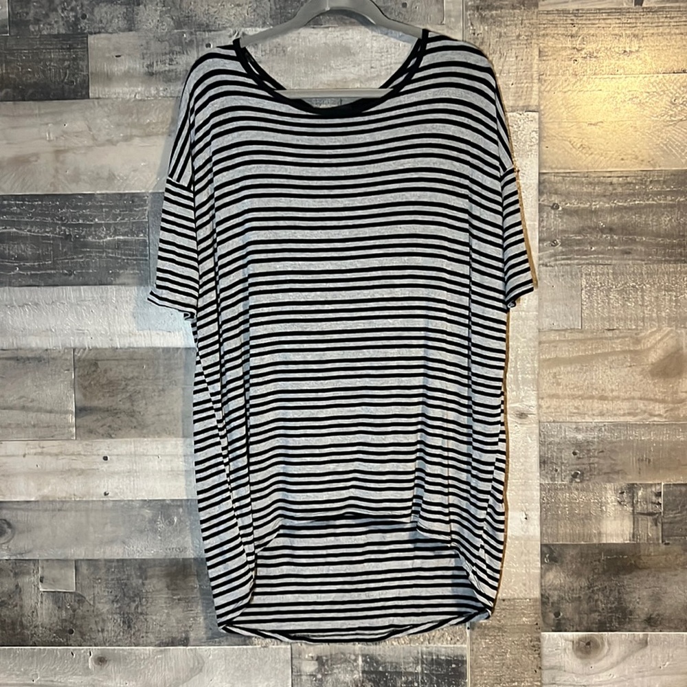 Black & gray striped Lularoe Irma
